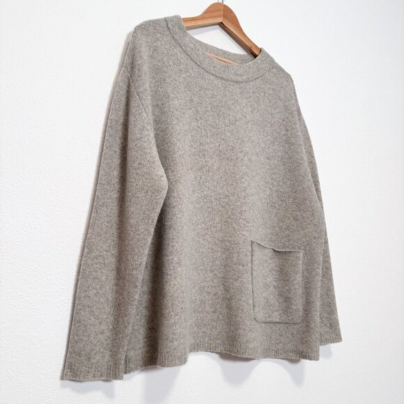 Hansel from Basel Light Gray Oversized Wool Blend Sweater Size 1 S/M - Picture 3 of 10